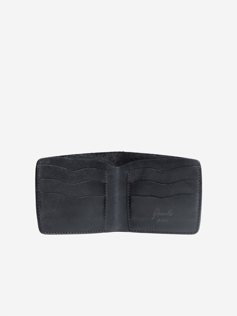 Чорне портмоне Franko black Big wallet з натуральної шкіри | franko.ua
