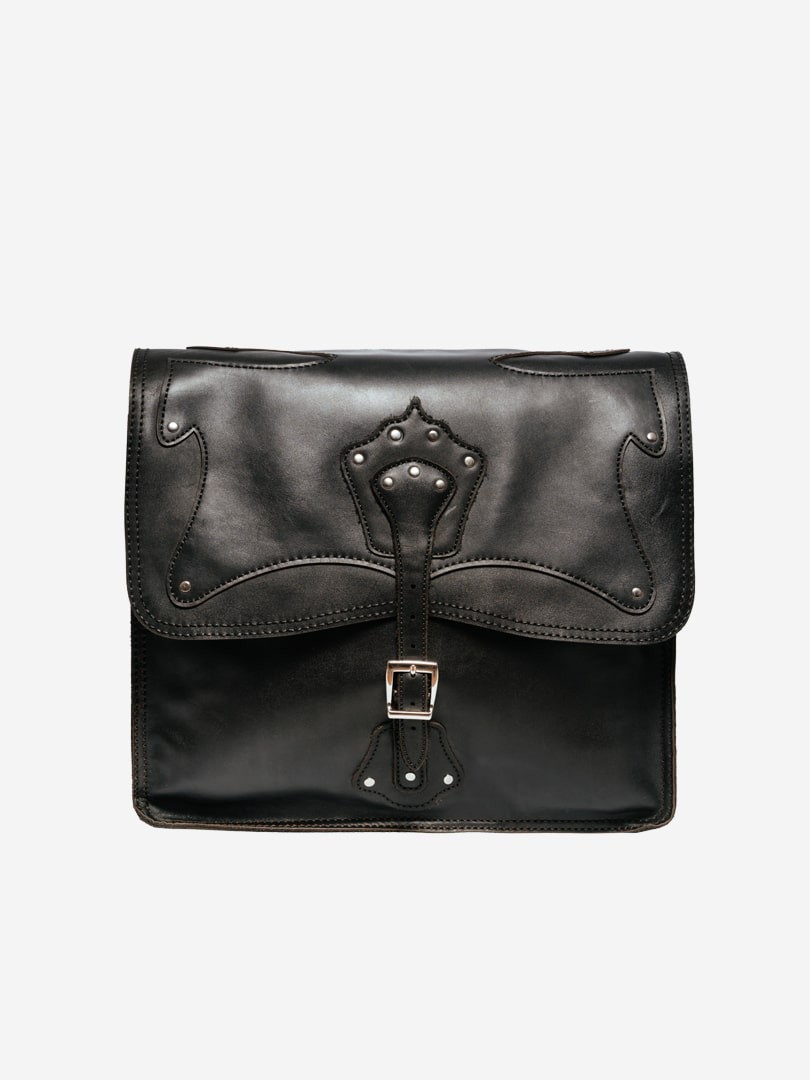 Чорний портфель Franko black Briefcase з натуральної шкіри | franko.ua