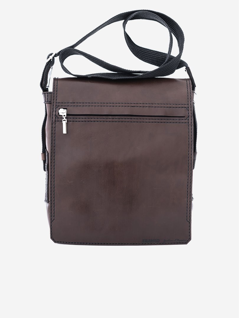 Коричнева сумка через плече Franko brown Messenger bag з натуральної шкіри | franko.ua