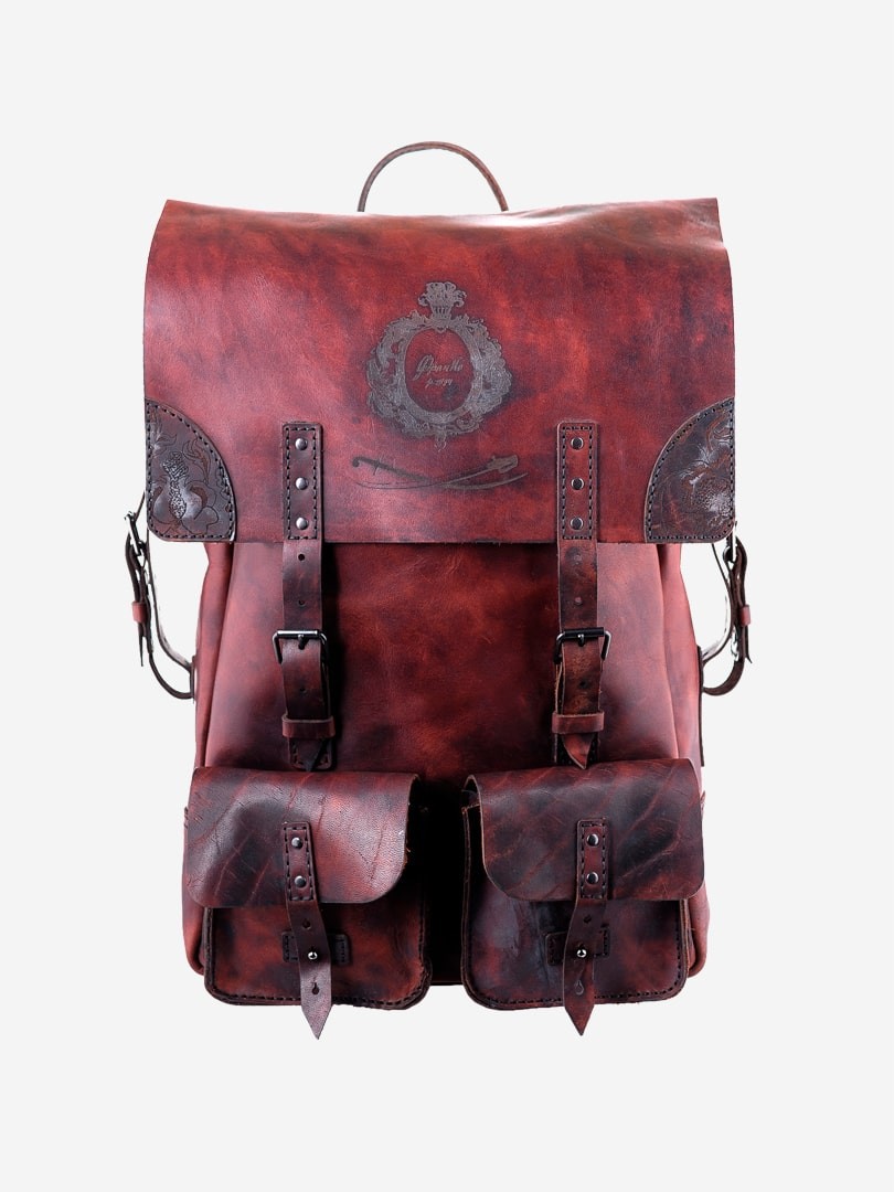 Franko wax brown Big Backpack in natural leather | franko.ua