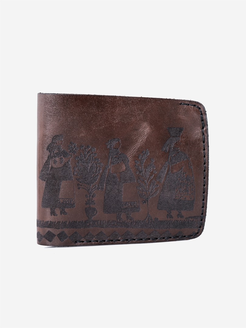 Girls brown Big wallet in natural leather | franko.ua