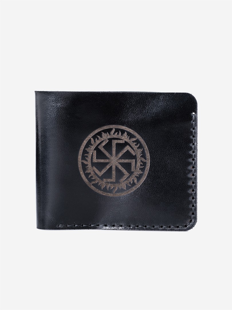 Чорне портмоне Junta black Small wallet з натуральної шкіри | franko.ua